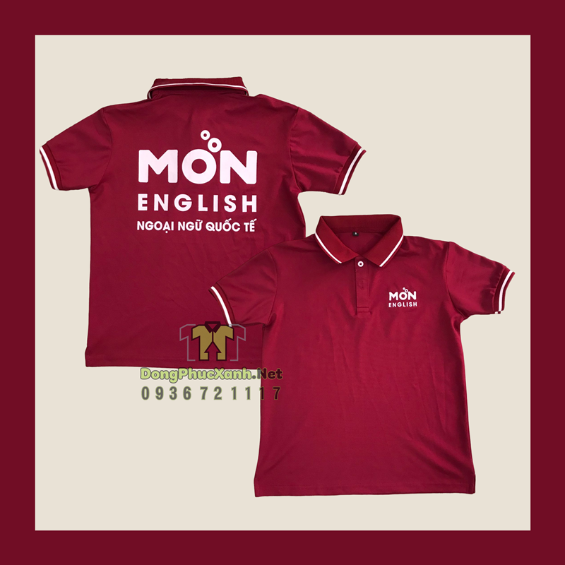 Mẫu áo đồng phục trung tâm ngoại ngữ quốc tế Mon