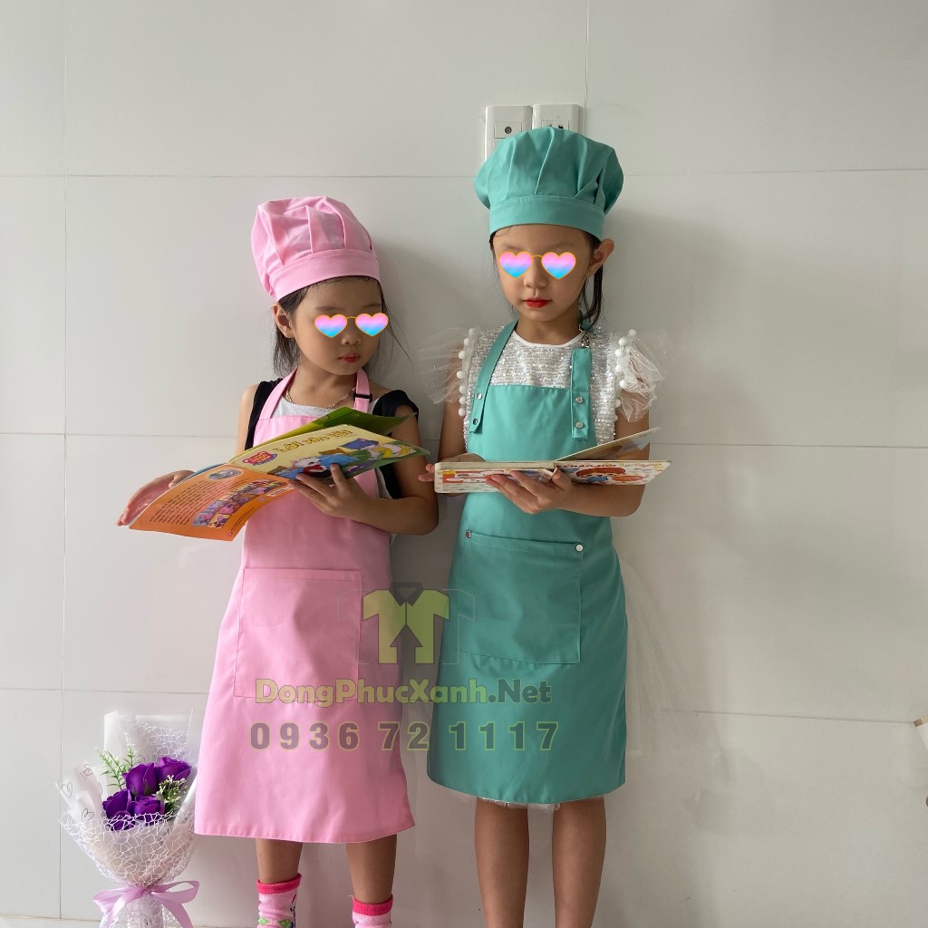 Tạp dề cho các bé mầm non học thực hành làm bánh, học vẽ