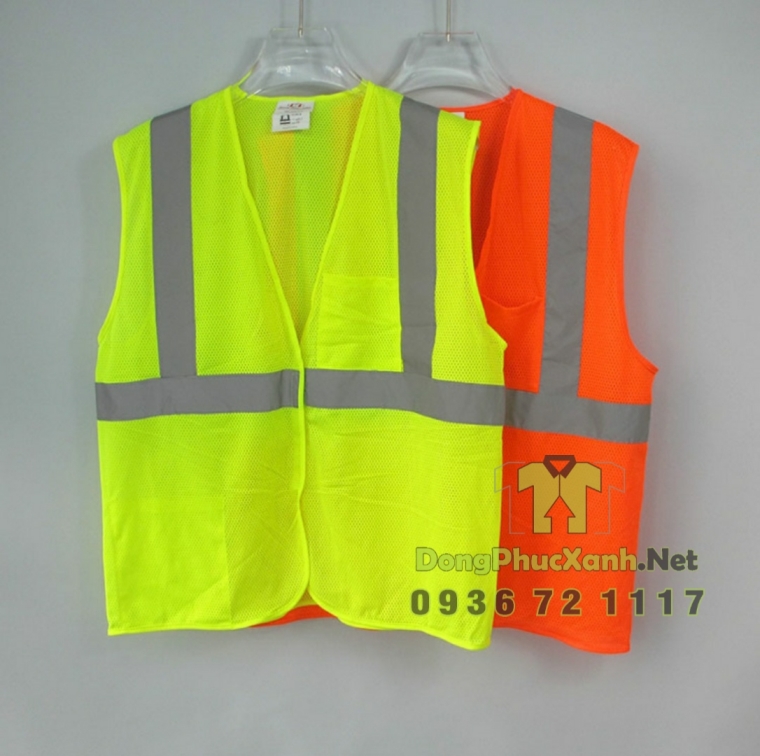 Áo phản quang lưới bảo hộ cho công nhân công trình