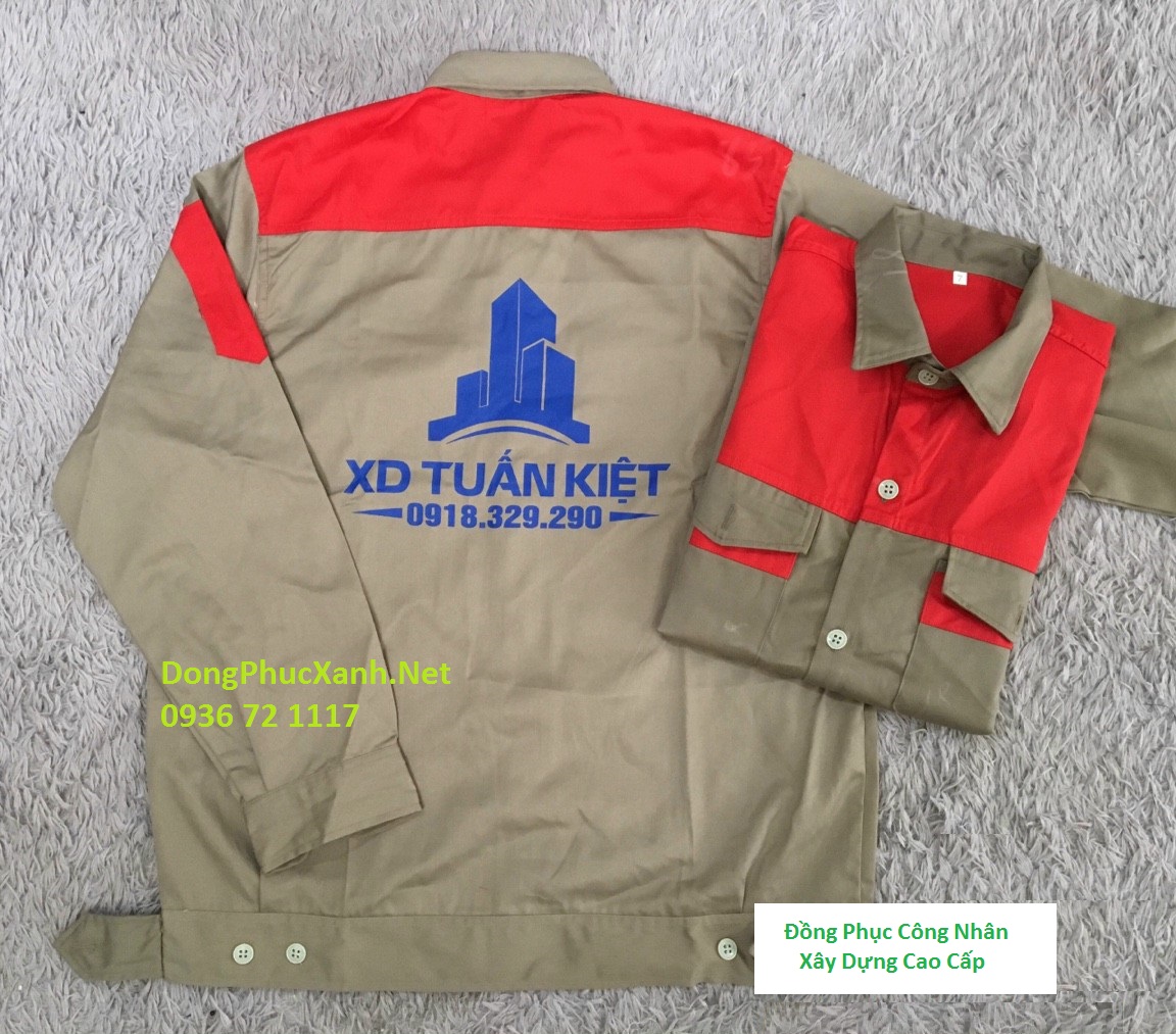 Mẫu áo đồng phục công nhân xây dựng phổ biến
