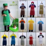 Bảng màu tạp dề trơn phục vụ với nhiều màu sắc để khách hàng dễ lựa chọn theo nhu cầu sử dụng