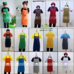 Bảng màu tạp dề trơn phục vụ với nhiều màu sắc để khách hàng dễ lựa chọn theo nhu cầu sử dụng