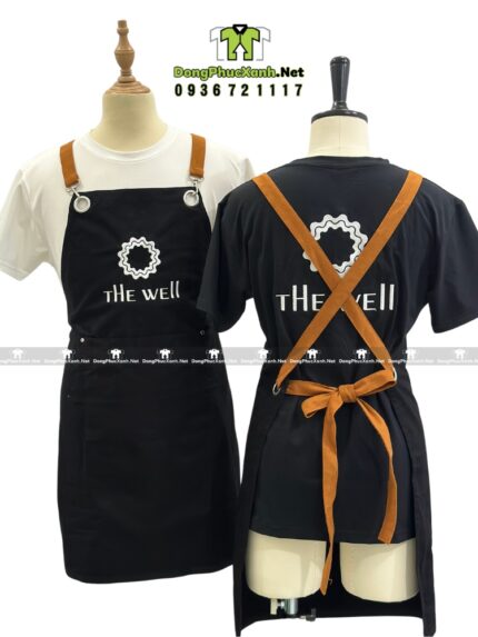 Mẫu đồng phục cao cấp thêu logo The Well cho quán cà phê