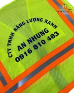 Áo gile lưới phản quang dành cho công nhân, in logo ANC