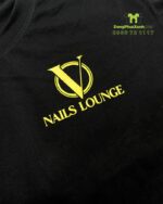 Đồng phục tạp dề nail chất vải kaki chống bụi dành cho nhân viên, in logo NAILS LOUNGE