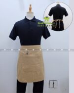 Bộ đồng phục quán cà phê phong cách sang trọng và tinh tế. Áo thun đồng phục thiết kế màu đen chuyên nghiệp, thanh lịch.
