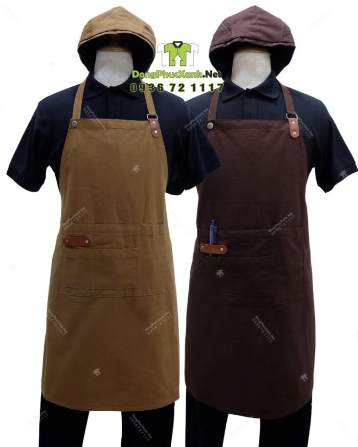 Bộ đồng phục quán cà phê phong cách sang trọng và tinh tế. Áo thun đồng phục thiết kế màu đen chuyên nghiệp, thanh lịch.