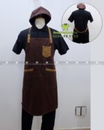 Bộ đồng phục quán cà phê phong cách sang trọng và tinh tế. Áo thun đồng phục thiết kế màu đen chuyên nghiệp, thanh lịch.