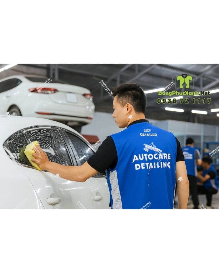đồng phục áo gile gió vải dù phối lưới