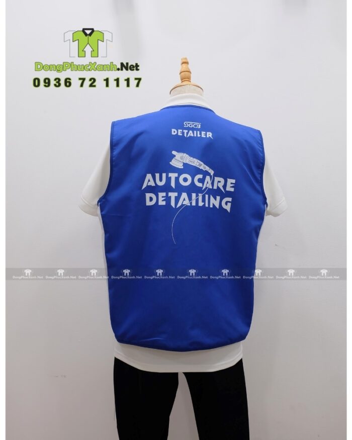 đồng phục áo gile gió vải dù phối lưới