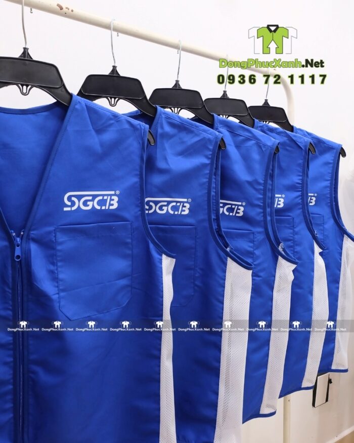 đồng phục áo gile gió vải dù phối lưới