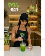 Nón đồng phục lưỡi trai thiết kế vừa vặn dành cho nhân viên bán hàng, thêu logo Mía&More.