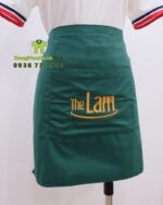 Bộ đồng phục nhân viên nhà hàng màu xanh rêu độc đáo, thêu logo The Lam.