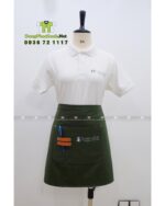 Bộ đồng phục nhân viên quán trà sữa & kem thiết kế hiện đại, in logo Panda.