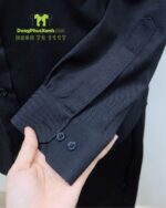 Đồng phục nhân viên Icool áo sơ mi đen, thêu logo thương hiệu nổi bật