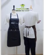 Tạp dề dài và tạp dề ngắn đồng phục quán cà phê in logo BÁO Coffee