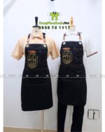 Tạp dề Ann Coffee màu đen in logo nổi bật và tinh tế