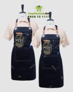 Tạp dề Ann Coffee màu đen in logo nổi bật và tinh tế