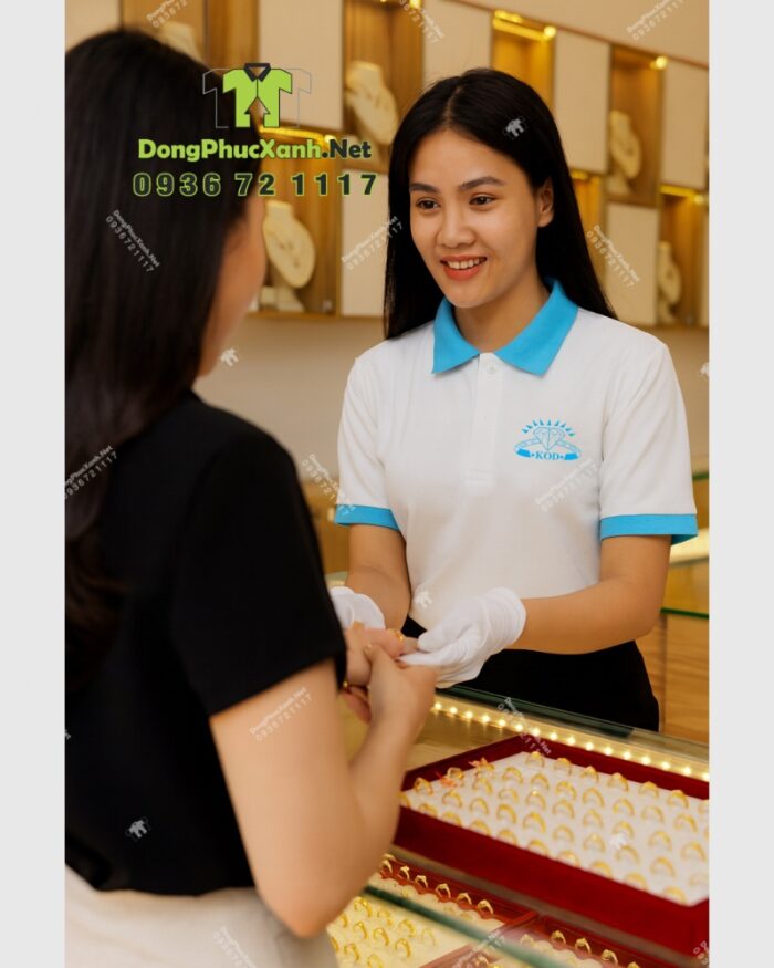 Áo thun cổ trụ đồng phục KOD cotton cao cấp, co giãn bốn chiều