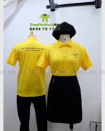 Áo thun đồng phục nhân viên Asian Kitchen màu vàng cổ trụ