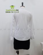 Áo sơ mi đồng phục phục vụ PHO CITY thêu logo trên cổ áo