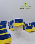 Nón nửa đầu đồng phục Chiu Ko Tao màu xanh vàng in logo
