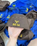 Nón phục vụ Bò 34 và Vịt 34 thêu logo có lưới thoáng khí