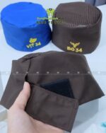 Nón phục vụ Bò 34 và Vịt 34 thêu logo có lưới thoáng khí