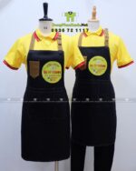 Áo thun đồng phục tiệm bánh Nụ Vũ Bakery kết hợp tạp dề Kaki Hàn cao cấp