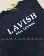 Gile gió đồng phục tiệm nail Lavish màu đen vải dù cao cấp