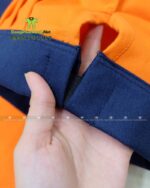 Tạp dề cho bé Kids Nori màu cam kèm nón và túi lớn tiện lợi