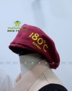 Tạp dề đồng phục màu đen 180C Bakery phối da chất liệu kaki cotton