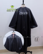 Áo choàng tóc in logo Joico vải dù màu đen dài tay chống bám dính