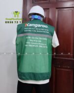 Áo choàng tóc in logo Tino màu đen và trắng, chất liệu vải dù