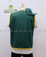 Đồng phục gile gió màu xanh viền vàng vải dù gió in logo Đậu Má Mix.