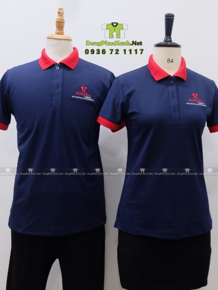 Áo thun đồng phục công ty Kokoda vải cá sấu poly thái thêu logo chuyên nghiệp