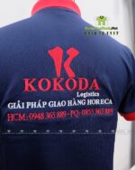 Áo thun đồng phục công ty Kokoda vải cá sấu poly thái thêu logo chuyên nghiệp