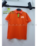 Áo thun đồng phục công ty CDC màu cam vải cá sấu 65/35.