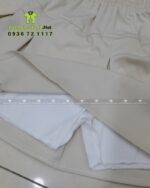 Đồng phục mầm non áo đỏ váy kaki in logo Khai Sáng