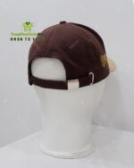Mũ nón đồng phục kaki cotton màu nâu phối vàng thêu logo 1971’s