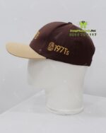 Mũ nón đồng phục kaki cotton màu nâu phối vàng thêu logo 1971’s