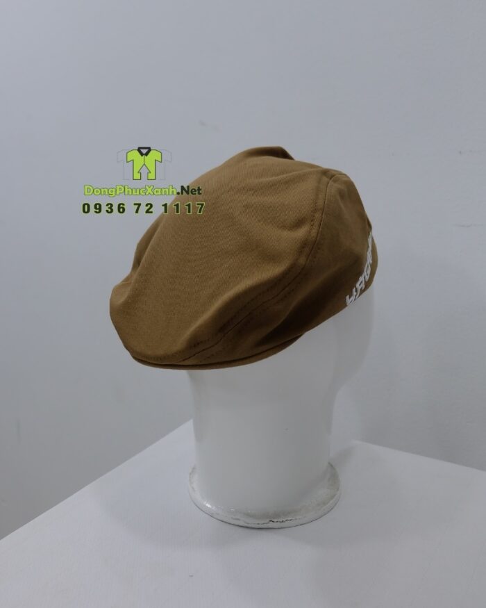 Mũ nón đồng phục vải kaki cotton màu nâu thêu logo Yagami