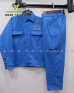 Đồng phục công nhân Gas Ngọc Phượng màu xanh vải kaki Thành Công