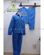 Đồng phục công nhân Gas Ngọc Phượng màu xanh vải kaki Thành Công