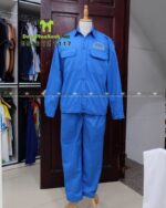 Đồng phục công nhân Gas Ngọc Phượng màu xanh vải kaki Thành Công