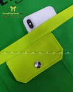 Tạp dề nail Bemay Salon màu xanh lá phối xanh neon thêu logo