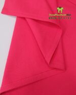 Tạp dề nail màu hồng vải kaki thun in logo Bemay Salon.