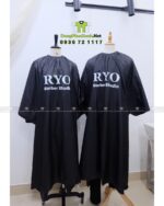 Áo Choàng Tóc Màu Đen Vải Dù Chống Bám Tóc Tốt