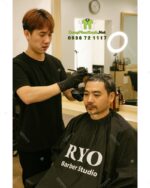 Áo Choàng Tóc In Logo Thương Hiệu RYO Barber Studio Nổi Bật