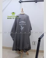 Khăn Choàng Cắt Tóc Vải Dù Màu Xám